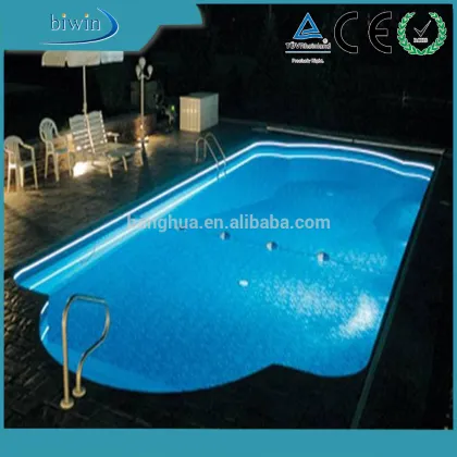 Side glow fiber optic pool lights
