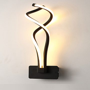 Black 3000K Warm White 10W LED Wall Light for Indoor Home Stairs and Corridors