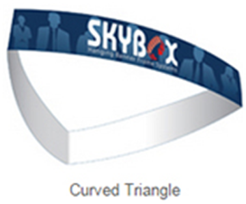 Traigle Curved Hanging Display