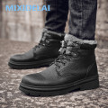 MIXIDELAI High Quality Genuine Leather Men Boots Winter Waterproof Ankle Boots Men's Boots Outdoor Working Snow Boots Men Shoes