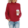 Damen Rollkragenpullover übergroße Pullover