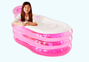 Portable inflatable adult bathtub