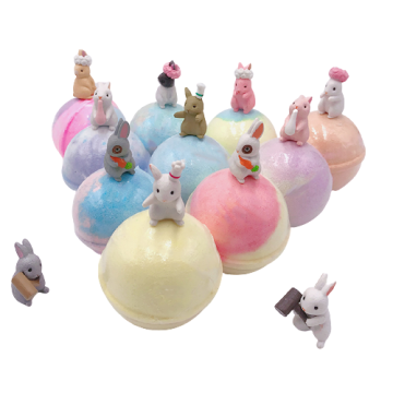 Natural Vegan Organic Kids Bath Bombs with Toys - Mixed Color Skin Care Bath Bombs