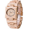 Square Handmade Quartz Wooden Watch