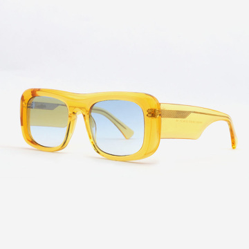 Square Bevel Full rim Acetate Unisex Sunglasses