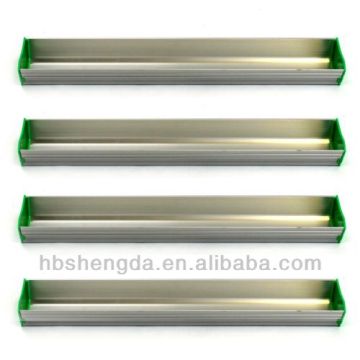 Aluminum emulsion scoop coater with both plastic ending