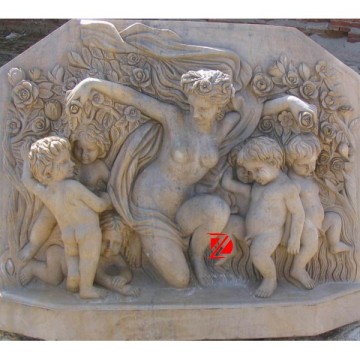 mother and children home decoration stone relief