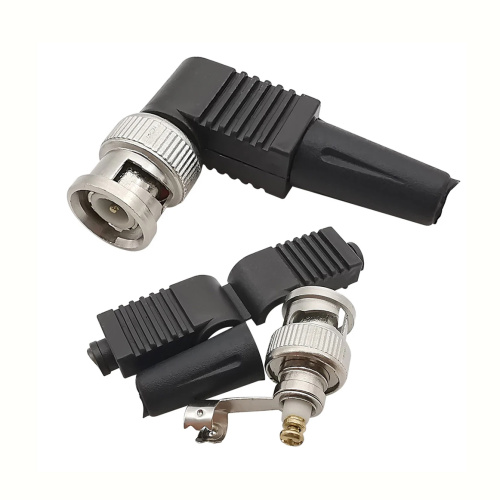 BNC Male Plug Solderless Straight/Right Angle Connector