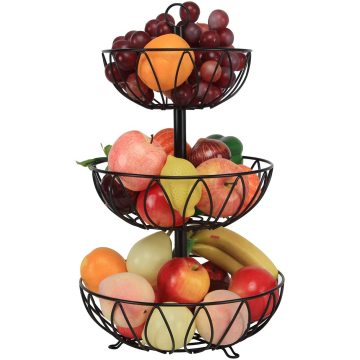 3Tier Metal Wire Fruit baskets Bowl