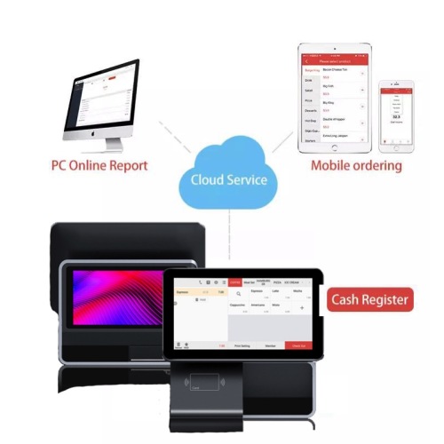 17`` aluminum dual screen android POS with NFC