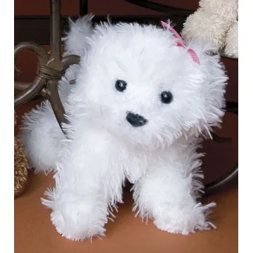 Plush White Dog Toy Plush Stuffed Dog Toy