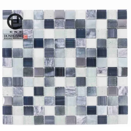 New trend unique 12x12 glass pebble mosaic tile