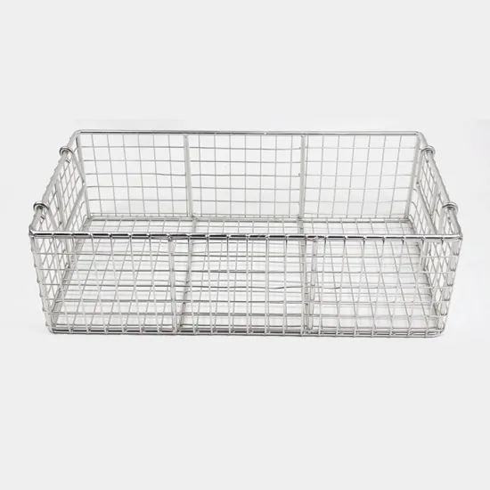 Fine Mesh Stainless Steel Sterilization Baskets for Medical Disinfection