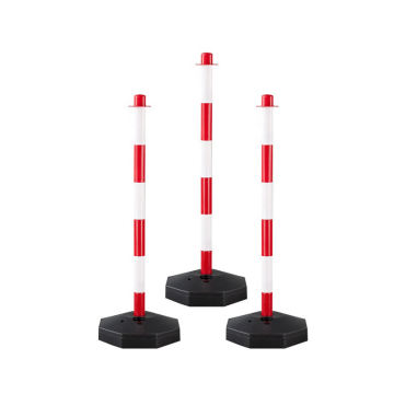 Signe de stanchion rouge de la sécurité en gros blanc