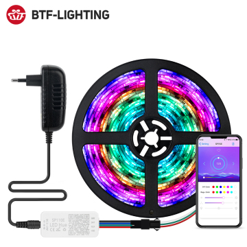 Addressable Dream Color RGB LED Strip Lights - Bluetooth APP Control WS2811 5M 10M 15M 20M