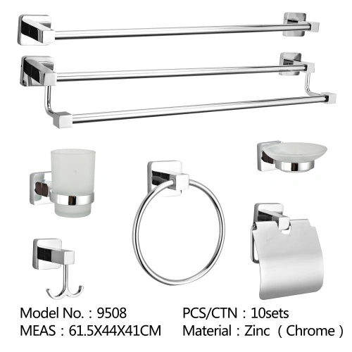 Chrome Bathroom Hardware Sets Stainless Steel Toilet Brush Holder WC Roll  Paper Towel Bar Shelf Shower