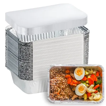 IKITCHEN Aluminum Pans with Lids - Disposable Tin Foil Pans for Baking & Meal Prep