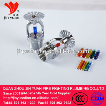 Pendent glass bulb fire sprinkler