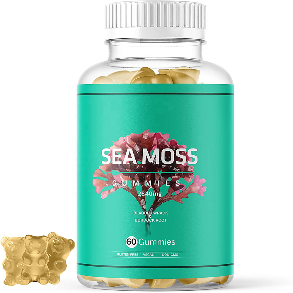 OEM ODM Organic Healthcare Supplement Burdock Root Extract Vegan Bladderwrack Sugar Free Sea Moss Gummies