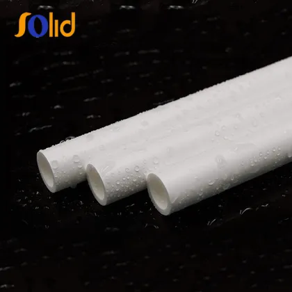 White PPR Pipe with Red and Blue Line PPR Raw Material Water Piping