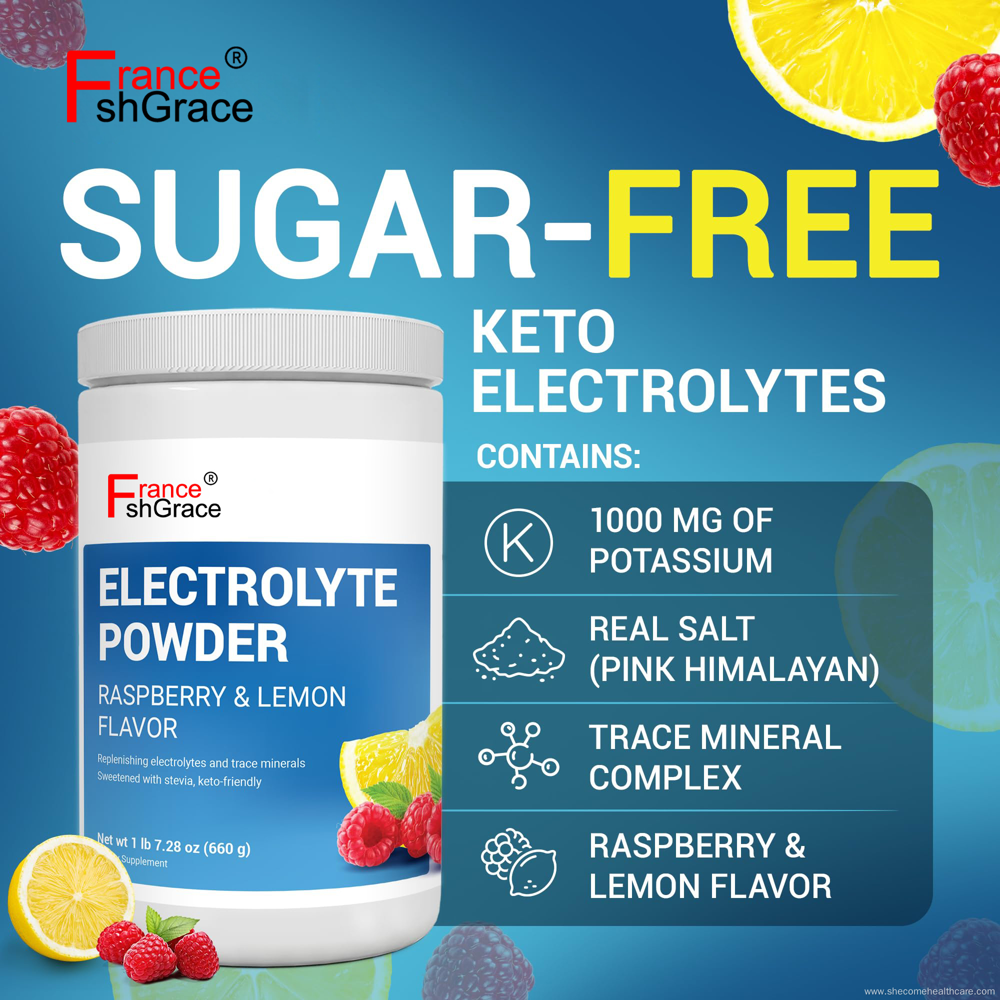 Zero Sugar Hydration Electrolyte Powder Drink Supplement
