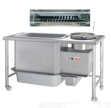 Stainless Steel Electric KFC Chicken Breading Table for Fast Food Restaurants