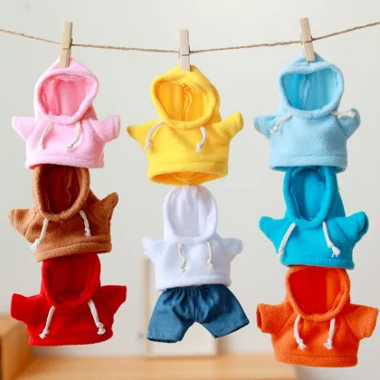 Customizable Unisex Cotton Teddy Bear Rag Doll Plush Hoodie for Anniversaries