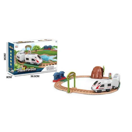 DIY Electric Train Set: Bright Lights, Railroad Adventures for Children's Educational Play