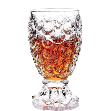 Mermaid Fish Glass Cups - Embossed Scale and Tail for Juice or Wine