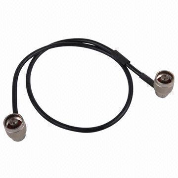 RF Pigtail Cable, N Right Angle Male to N Right Angle Male, with Rated Voltage of 60V AC