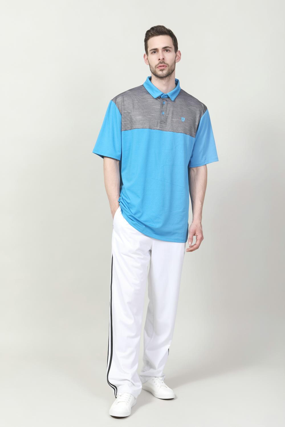 MEN'S CONTRAST CUT SEW POLO SHIRT