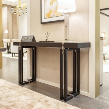 Roestvrijstalen entryway -consoletafel met opslag