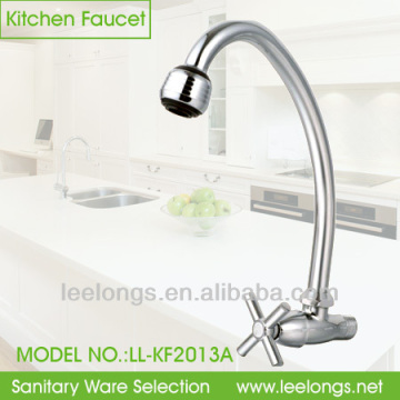 Zinc Wall Mounted Kitchen Faucet with plastic spout