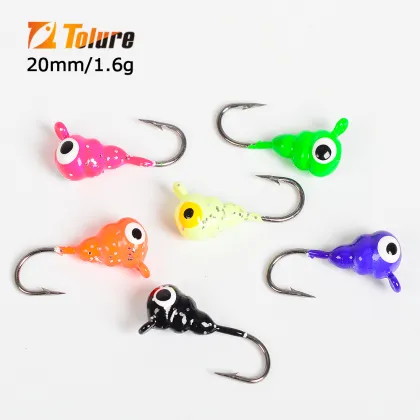 Luminous Mini Ice Fishing Jig Lead Head Hook - Tolure Winter Fishing 1.6g Ant Egg