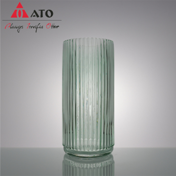 Modern Minimalist Nordic Green Crystal Glass Flower Vase