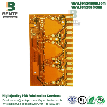 Guldplätering 30U "1OZ 2 Layer Flexibel bräda BentePCB