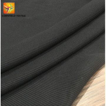 Producto regular tejido de canalé teñido de negro para ropa