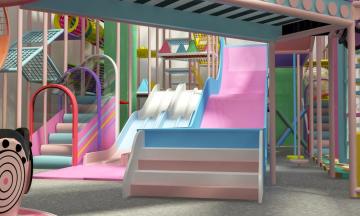 Indoor Children's High Quality Tensioned Web Playground