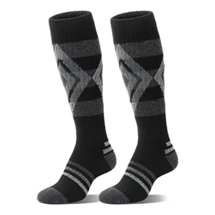 Custom Merino Ski Socks for Men and Women - Thick Terry Winter Mountaineering Crew Socks