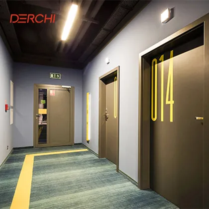 DERCHI Factory Nature Veneer Composite Solid Wood Door