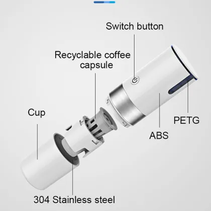 Portable 12V Capsule Coffee Machine: OEM Custom Mini Cafe Americano Cold Brew Coffee Maker