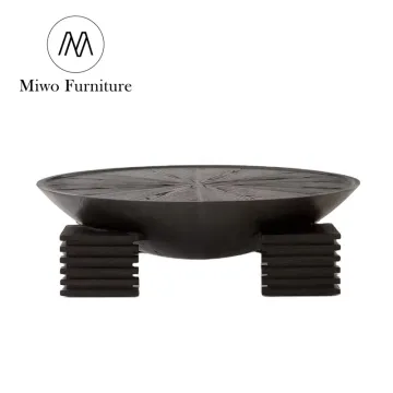Luxury Nordic Solid Wood Round Coffee Table for Modern Living Rooms
