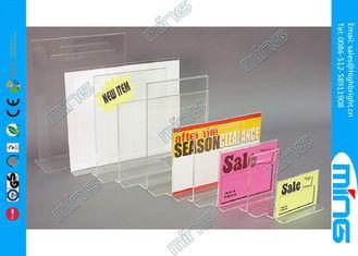 Countertop Clear Acrylic Display Stands / Sign Holder for S