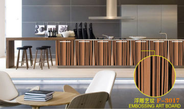 2014 brand-new elegant 4*8 embossing art board for kitchen cabinet