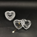 Nieuwe aankomst Clear Heart Shape Glass Jewelry Box