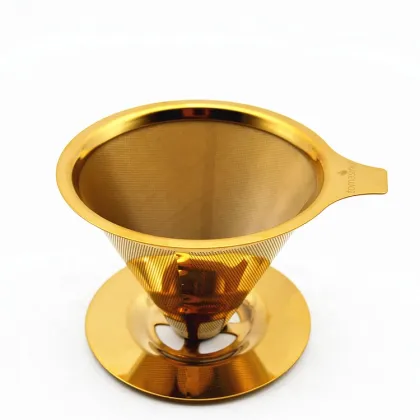 Stainless Steel Cone Pour Over Coffee Filter Dripper
