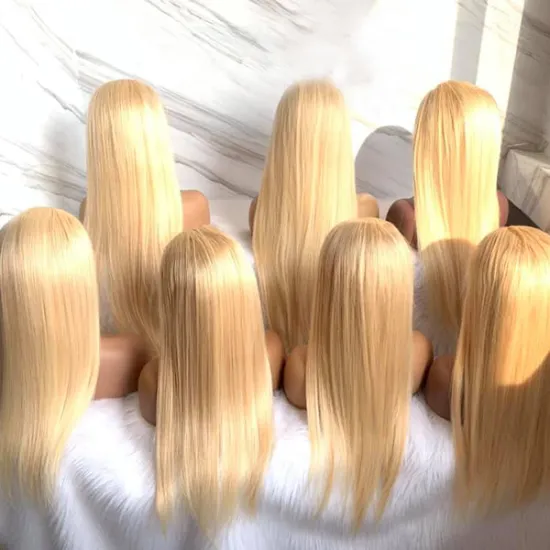 100% Mink Raw Virgin Cuticle Aligned Brazilian Blonde Lace Frontal Wig Human Hair 613 transparent Lace Front Wigs With Baby Hair