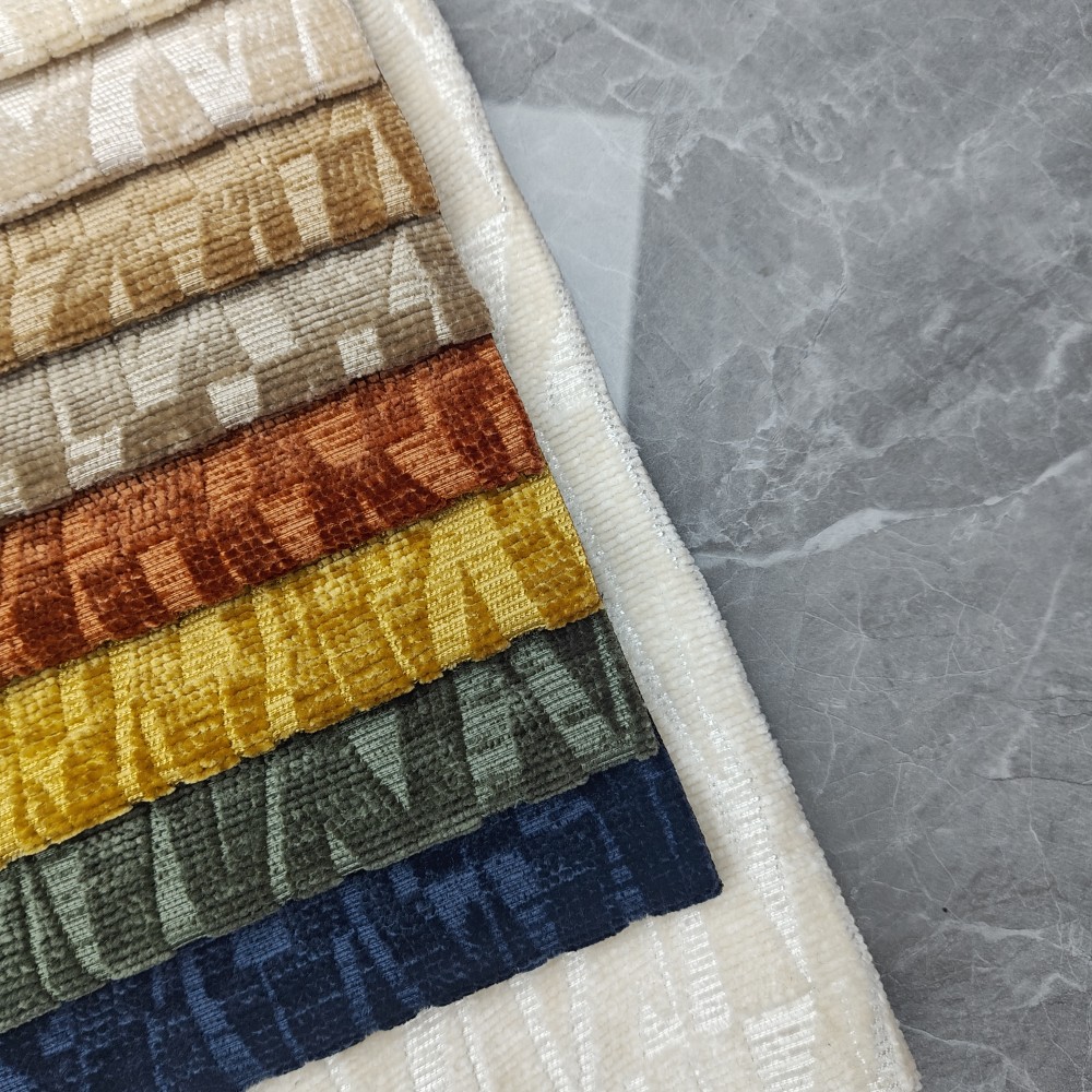 Modern Geometric Velvet Fabric for Sofa