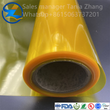 High quality yellow PVC translucent film