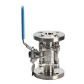Válvula de bola de 3pc de 3pc de plataforma de acero inoxidable